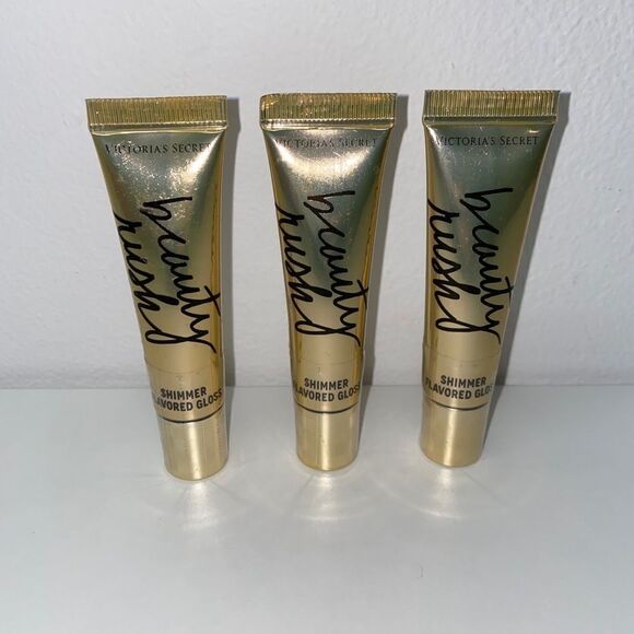 LOT OF 3 VICTORIA'S SECRET SODA FLOAT BEAUTY RUSH SHIMMER FLAVORED LIP GLOSS NEW - Picture 2 of 2